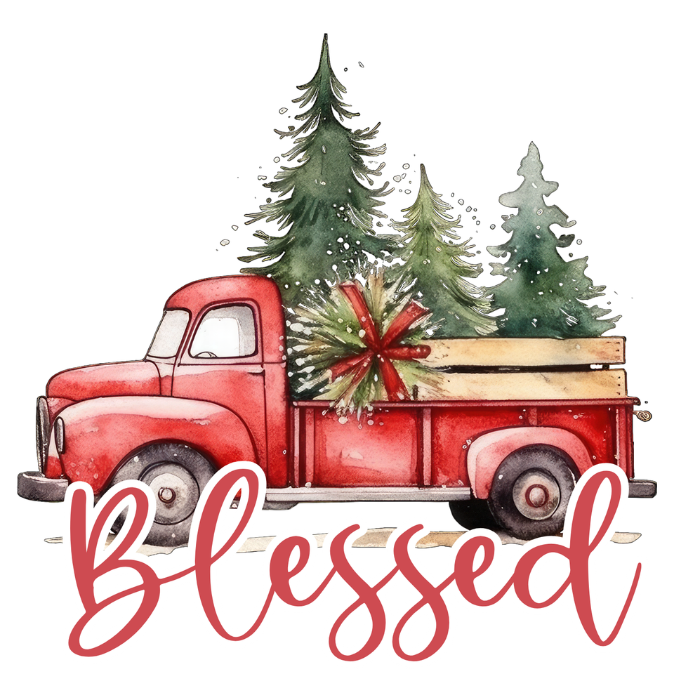 Seasons   christmas    blessed pickup truck towel