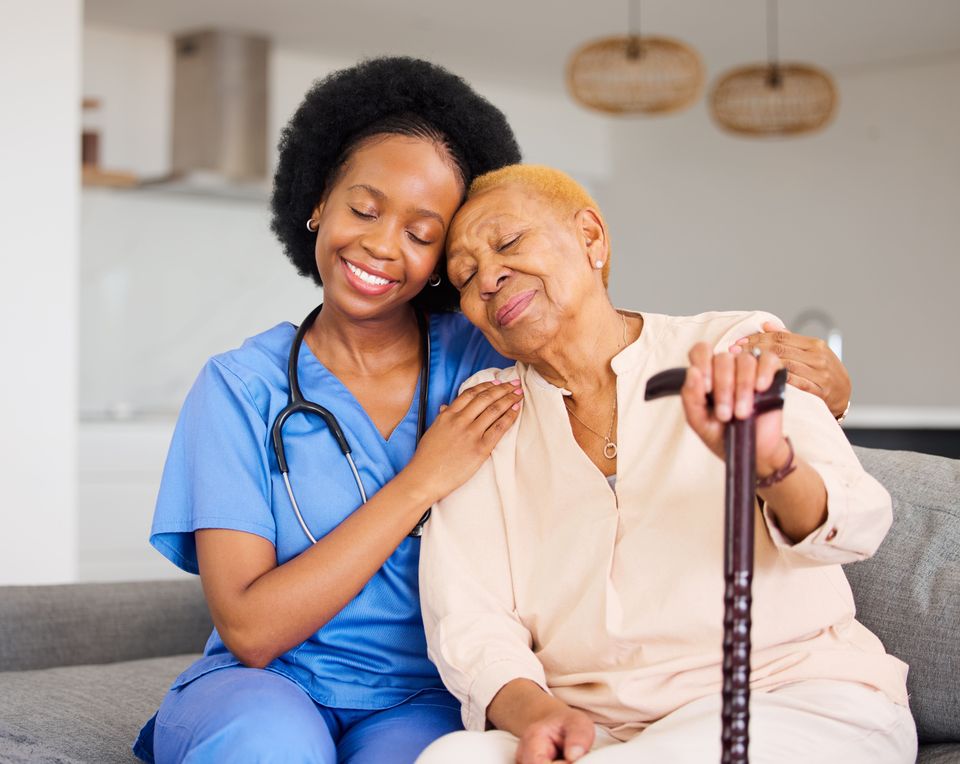 Black woman nurse and senior patient in elderly c 2023 11 27 05 14 05 utc