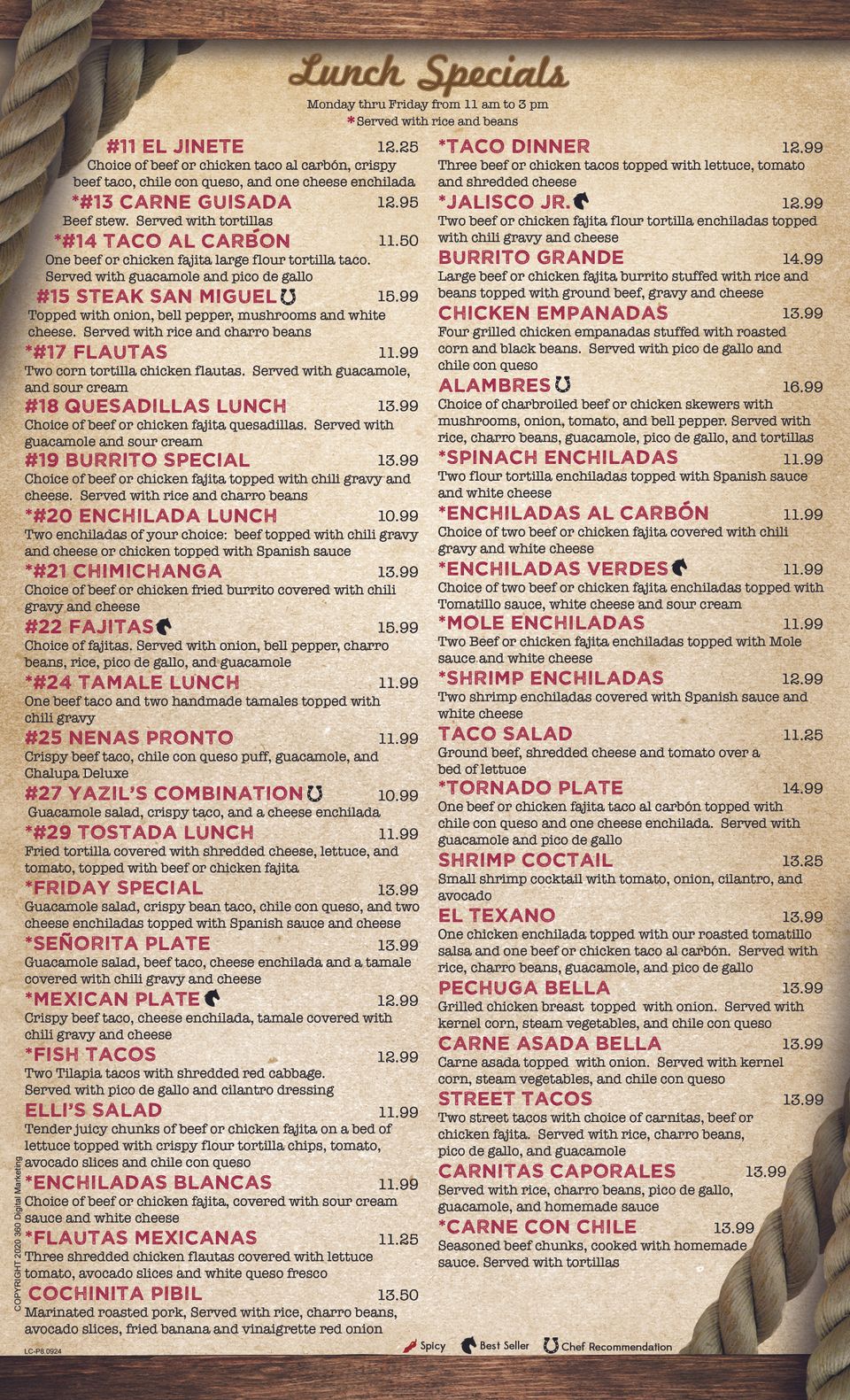 Web lunch menu0924 loscaporales mexican restaurant