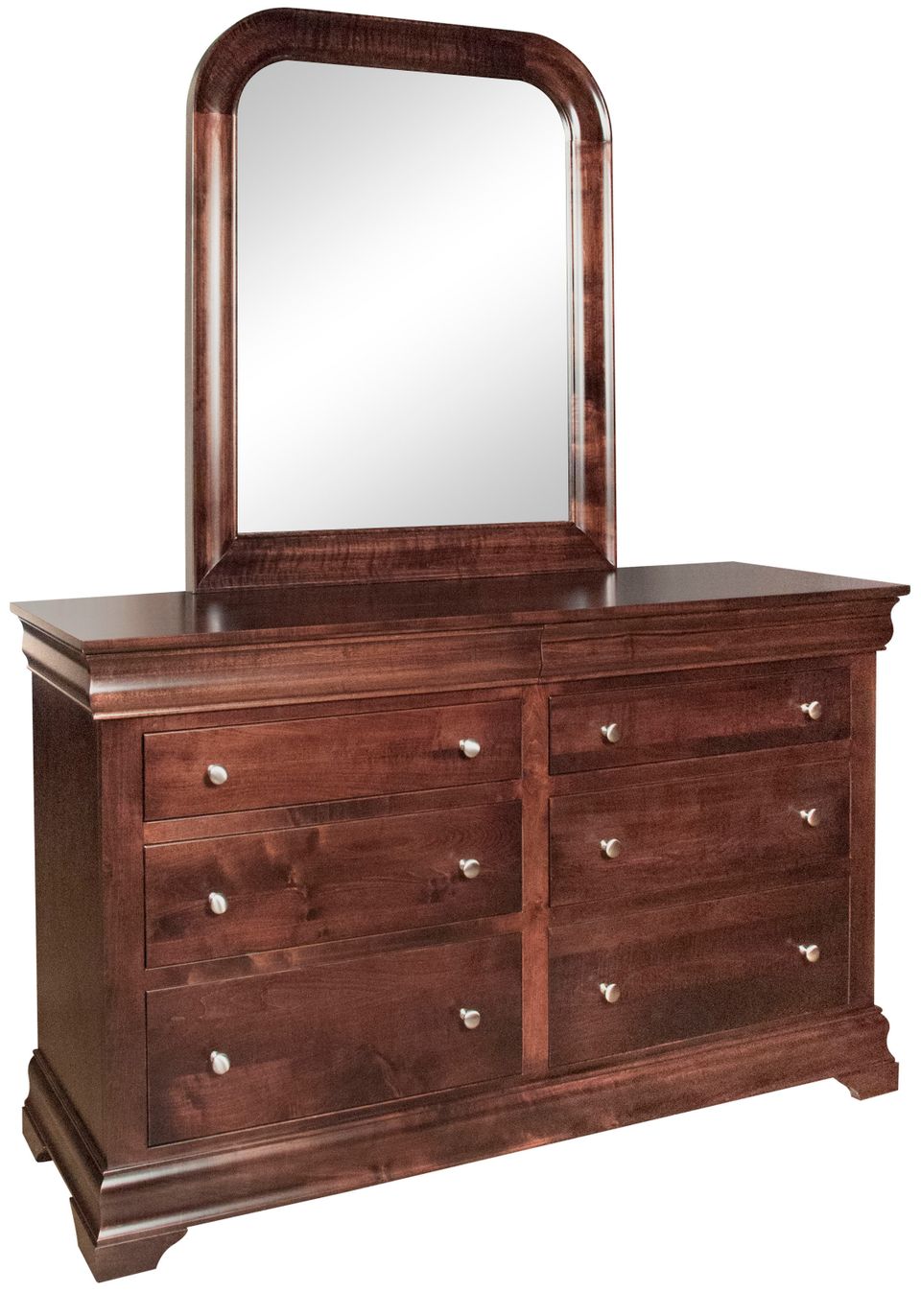 Aw loretto dresser with rounded mirror