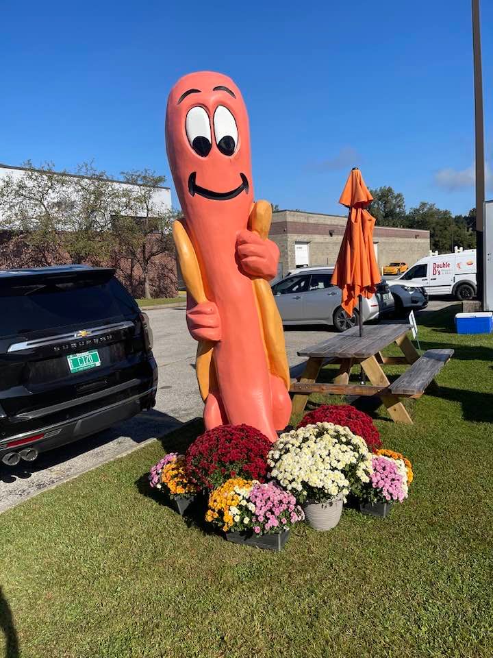 Double ds outside hotdog