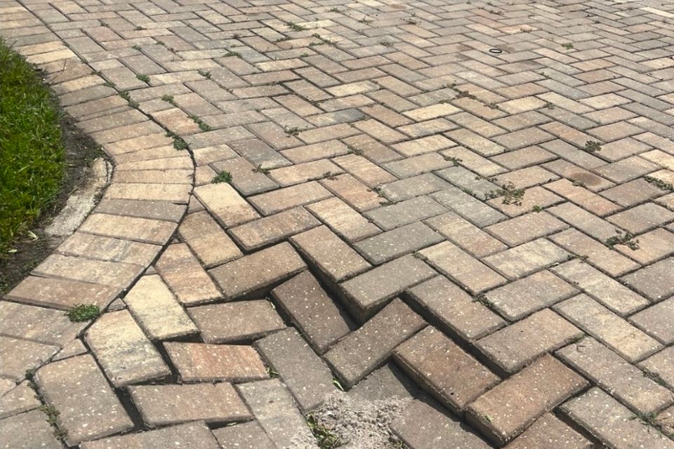 Sunken in driveway that needs fixing