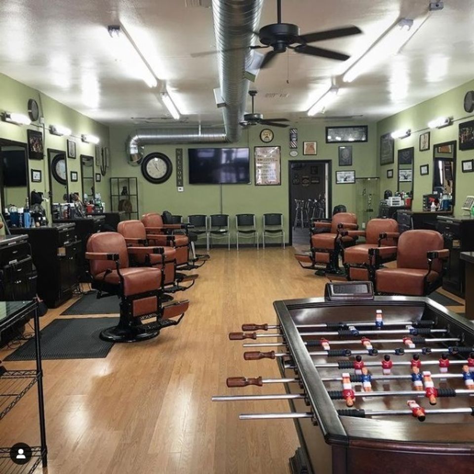 Hairy's barber shop interior