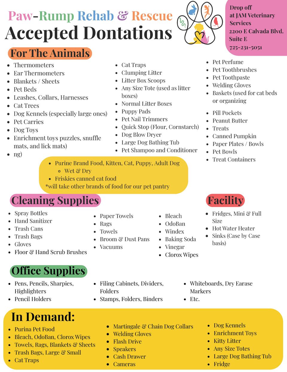 Donations flyer