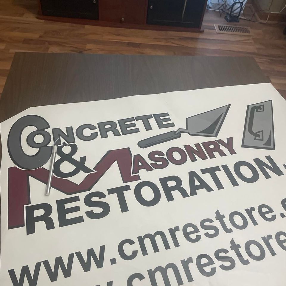 Concrete logo print and cut