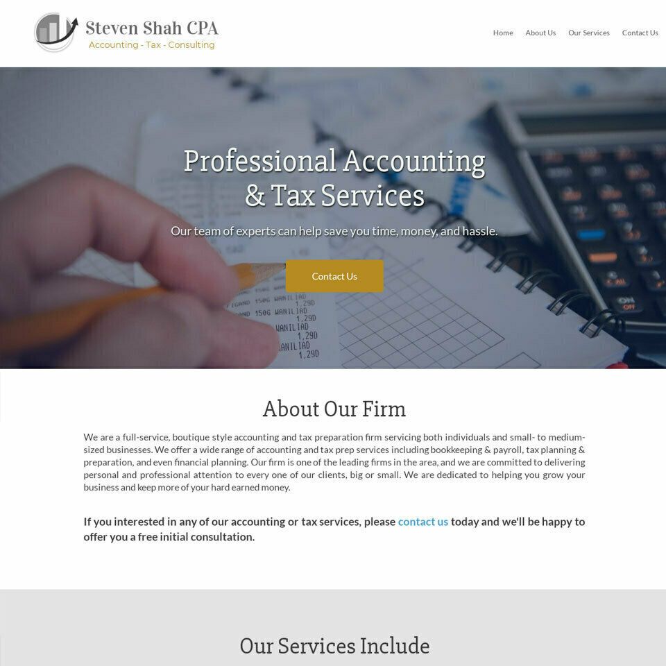 Accountant website template 960x960