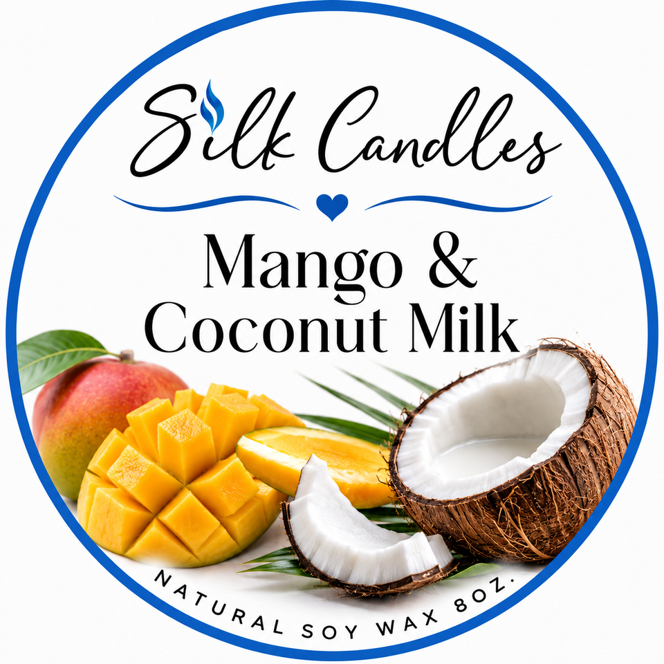 Mango   coconut milk color label