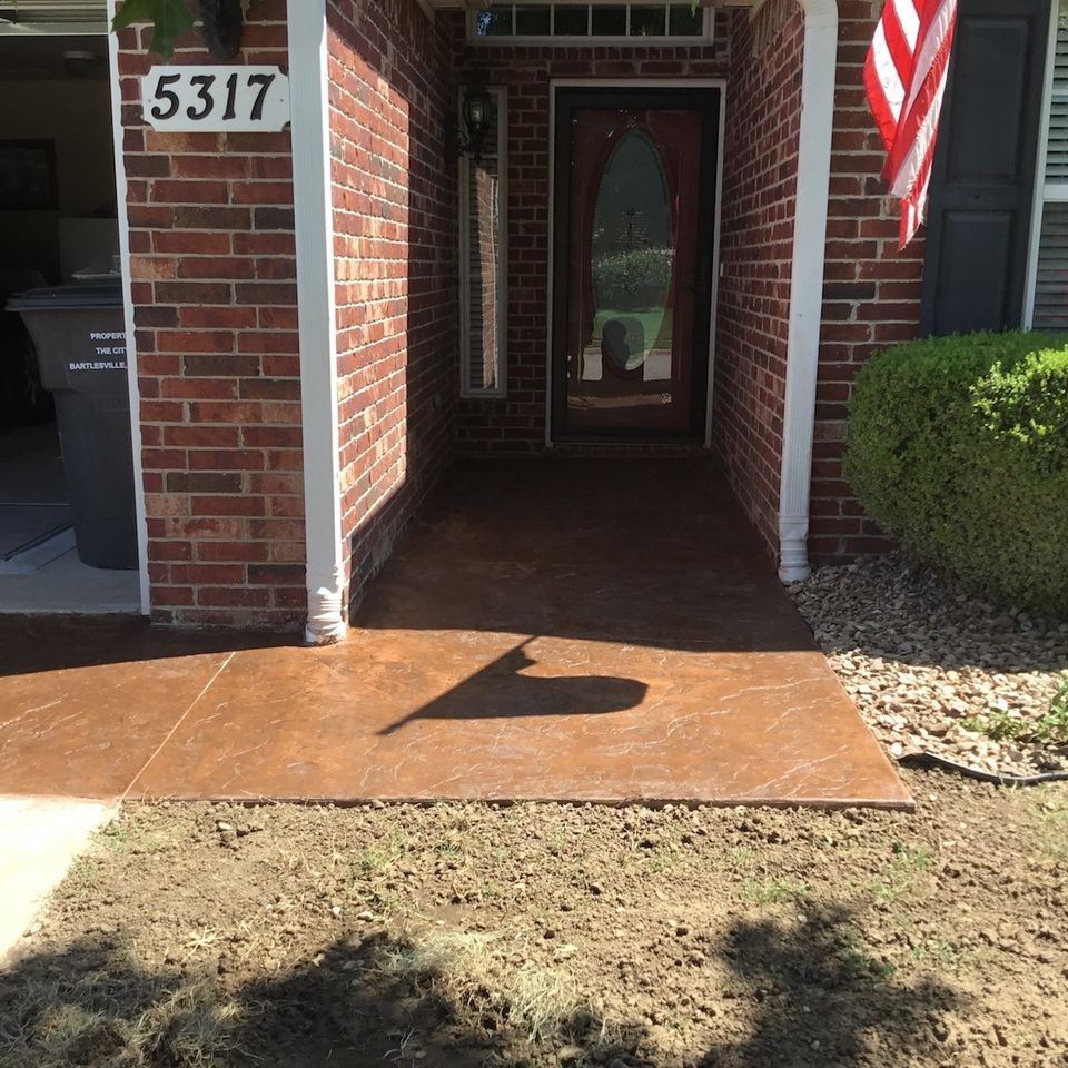 Select outdoor solutions  tulsa oklahoma  porches sidewalks flatwork  concrete porch sidewalk contractor construction company  residential concrete flat work  photo jul 22  3 30 49 pm