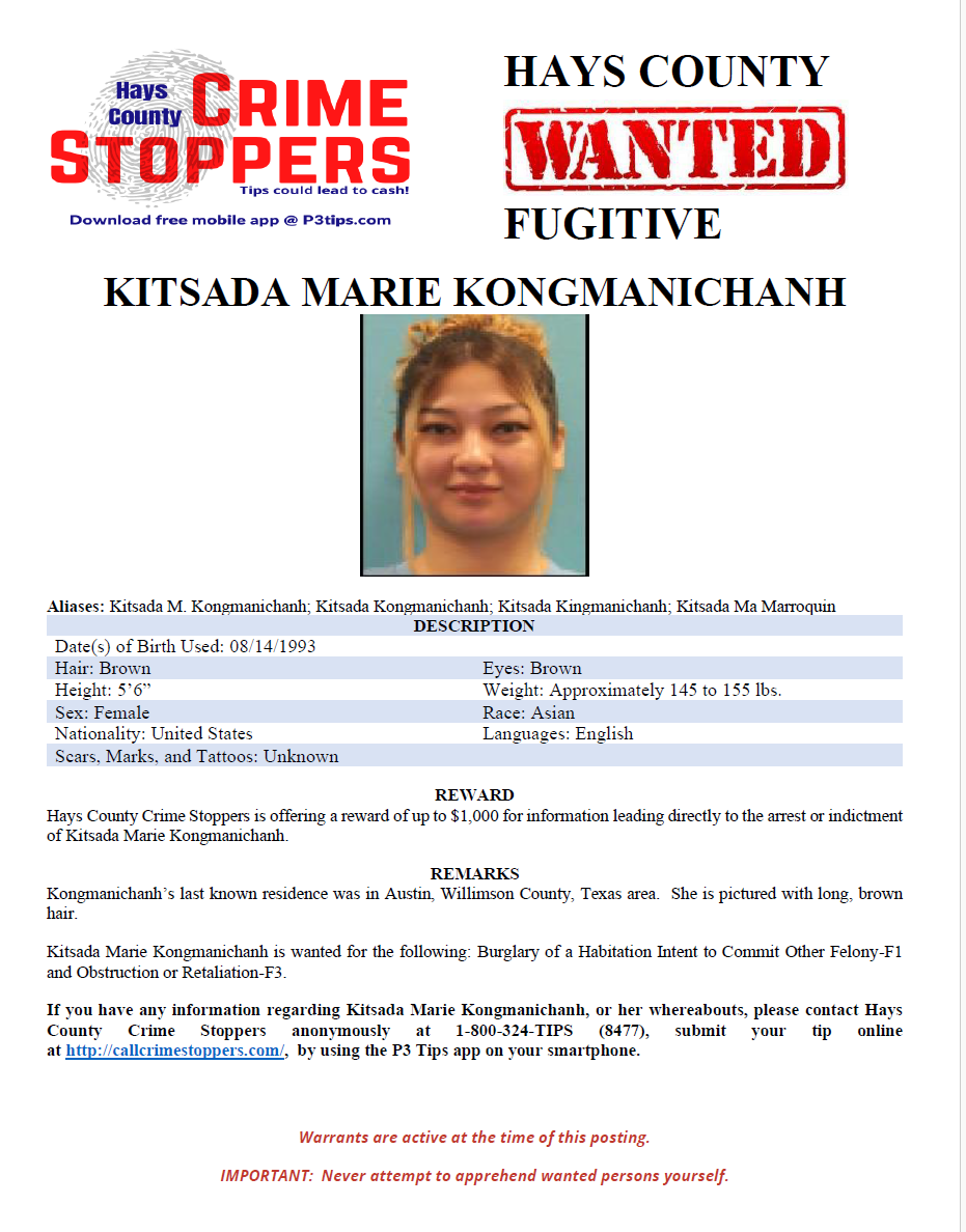 Kongmanichanh wanted poster