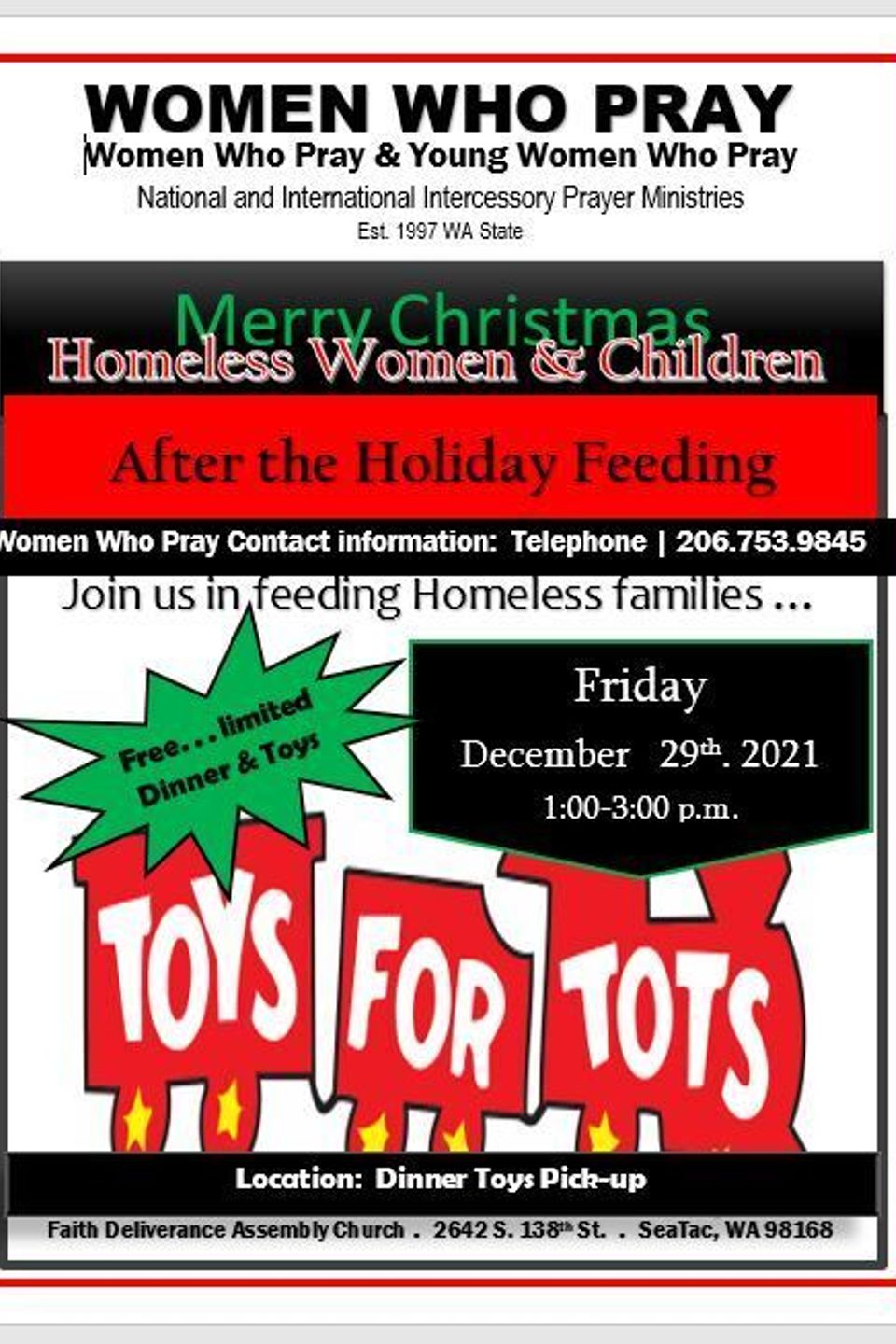 Wwp    after the holiday feedng and toy drive   dec 2021 6395 