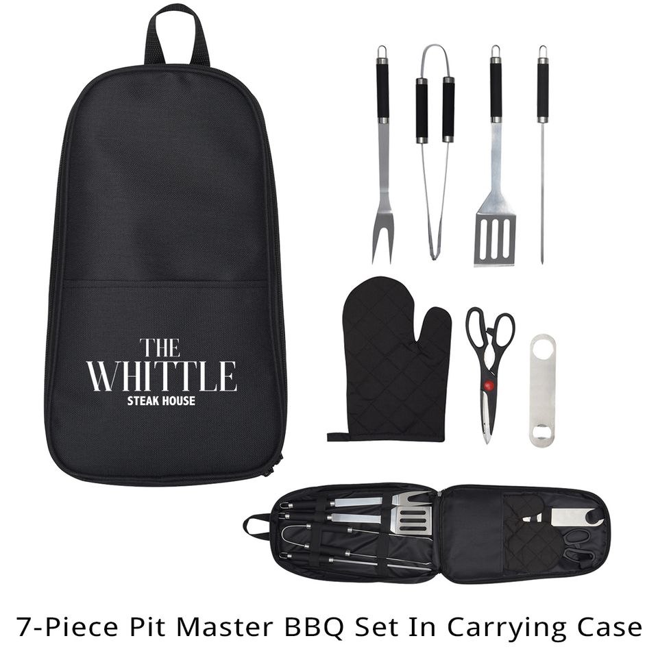 7 piece pit master bbq set in carrying case