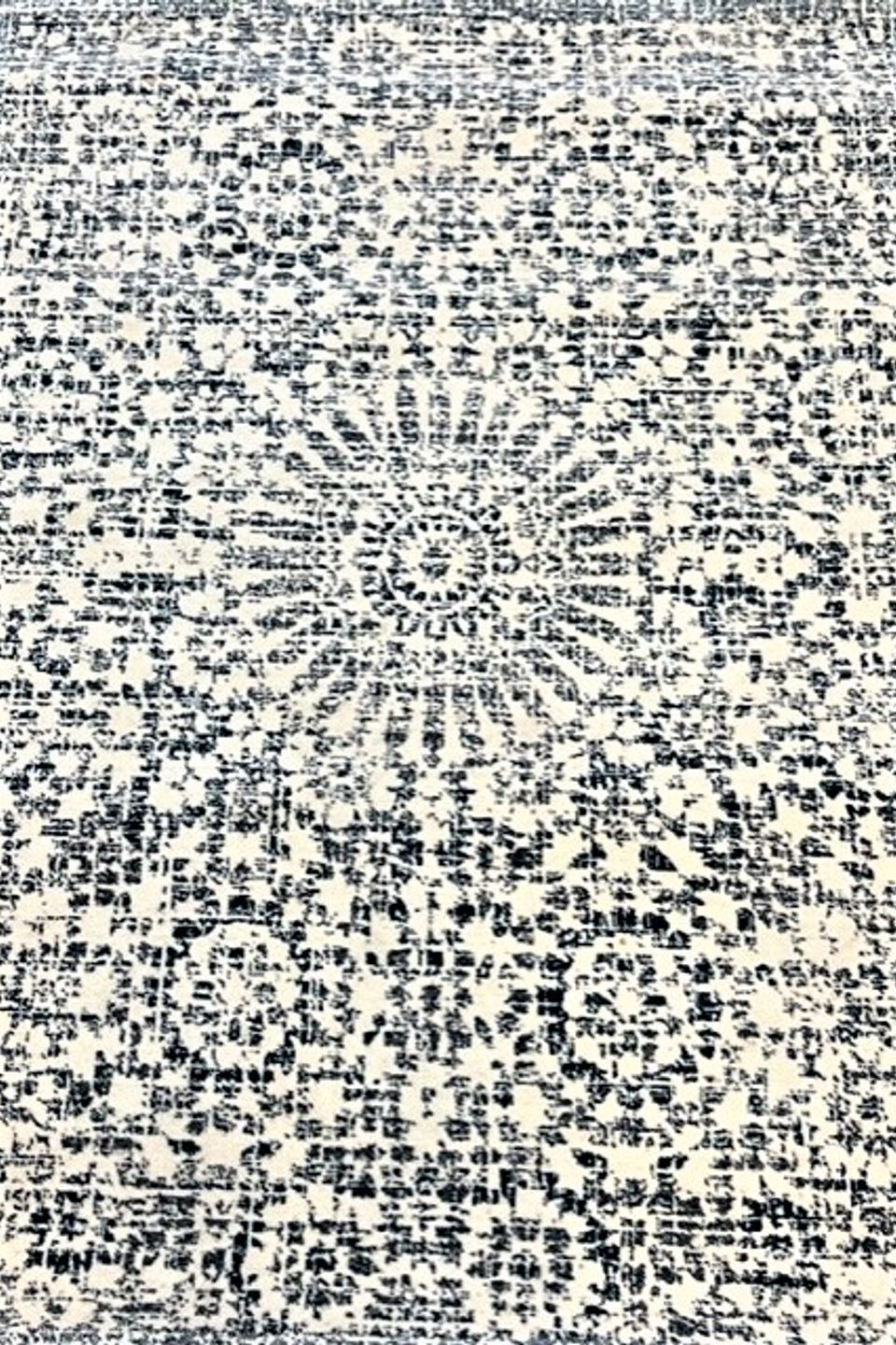 Blue white rug