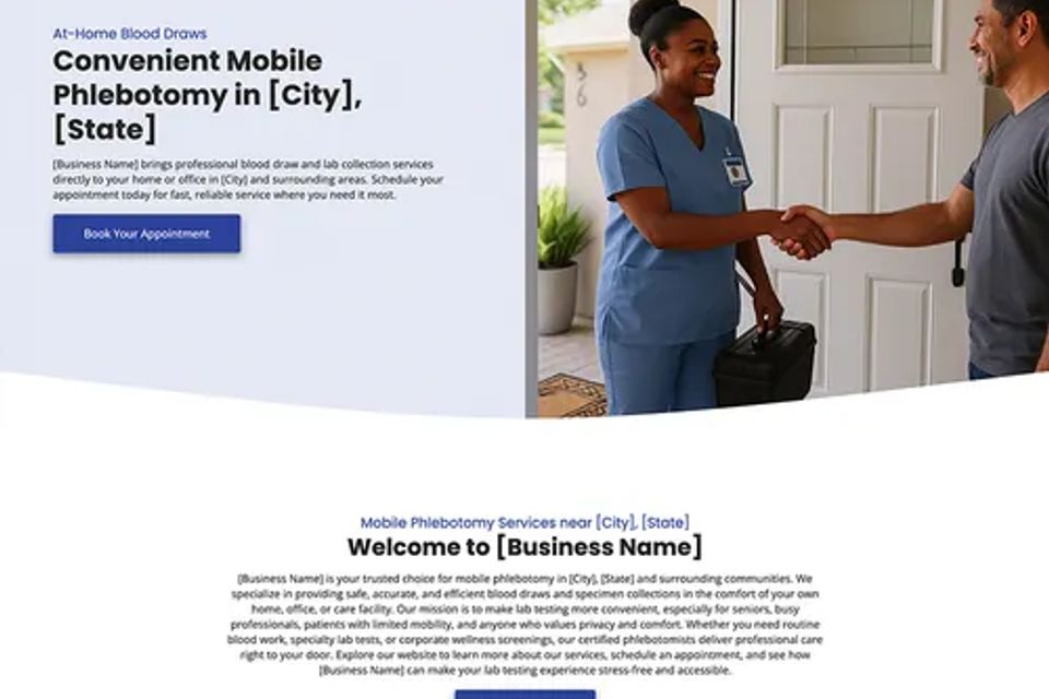 Mobile phlebotomy website theme original