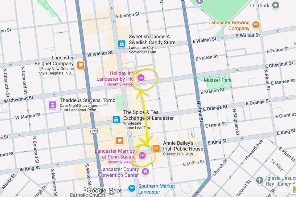 Hoilday inn map