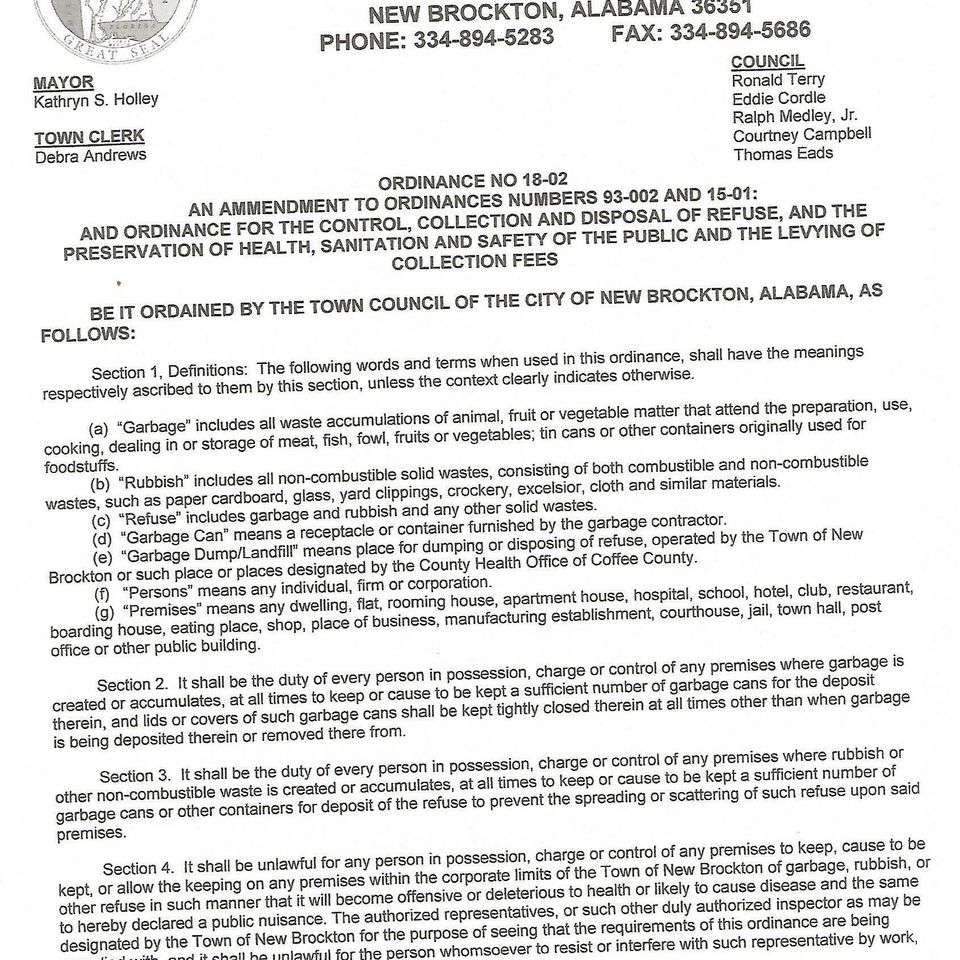 Ordinance number 18 02 page 1