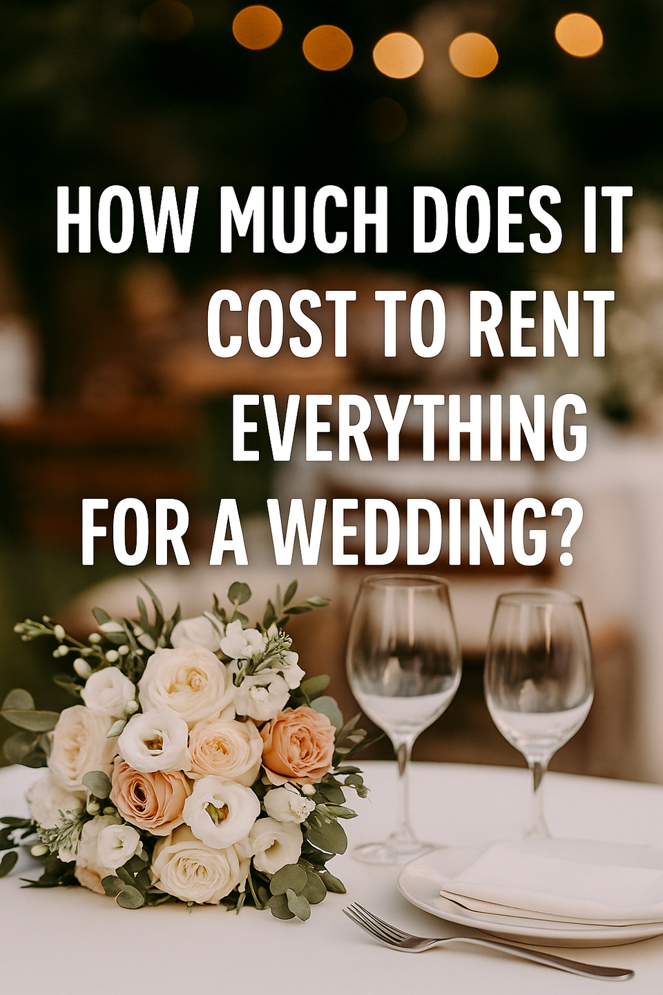How much does it cost to rent everything for a wedding