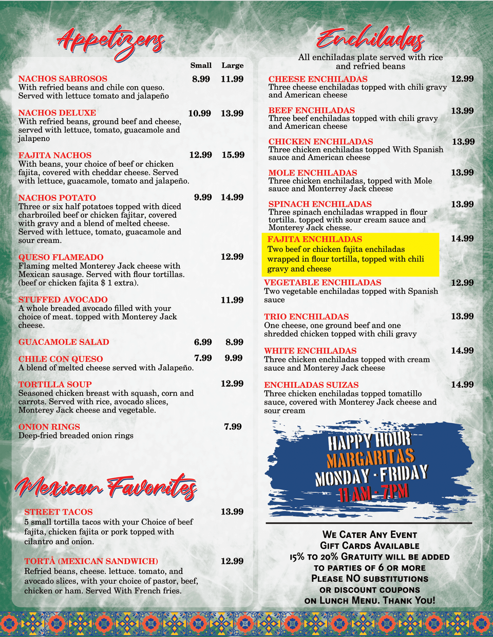 Menu   lunch 1 casa maria mexican restaurant carta menú tamaño carta final 2