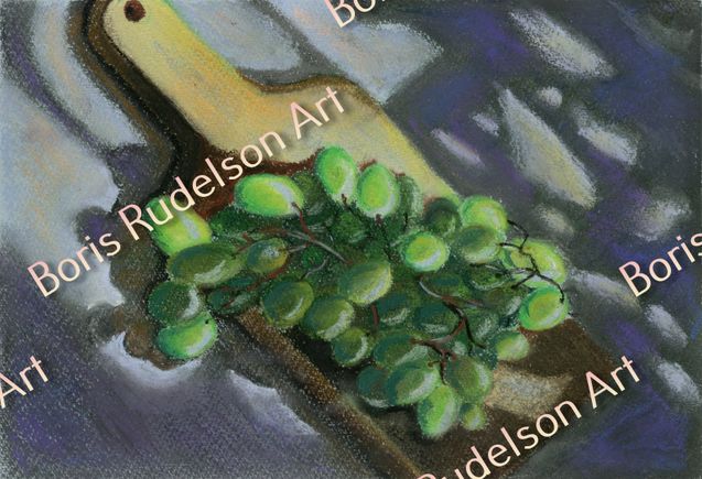 Pastel. Green Grapes