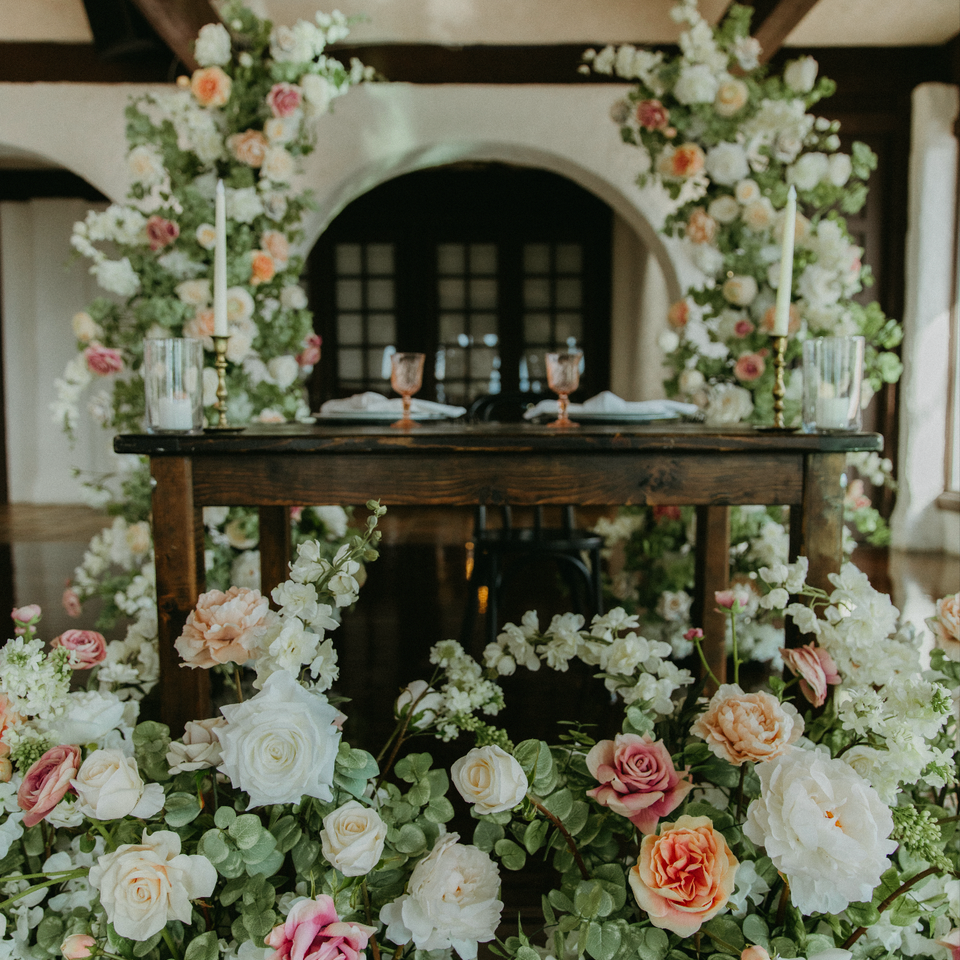 Sustainable floral arch for rent 