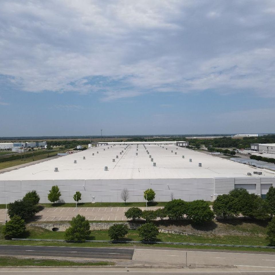 Drone photo of commercial building