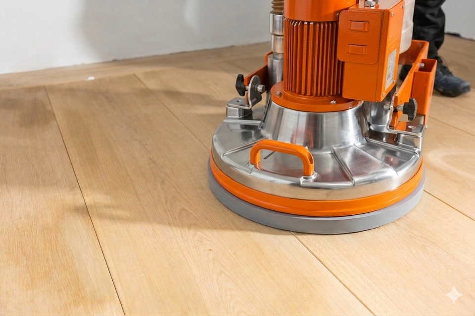 Hardwood floor sanding