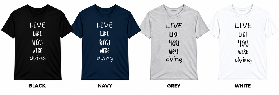 Four t shirts, one stacked design