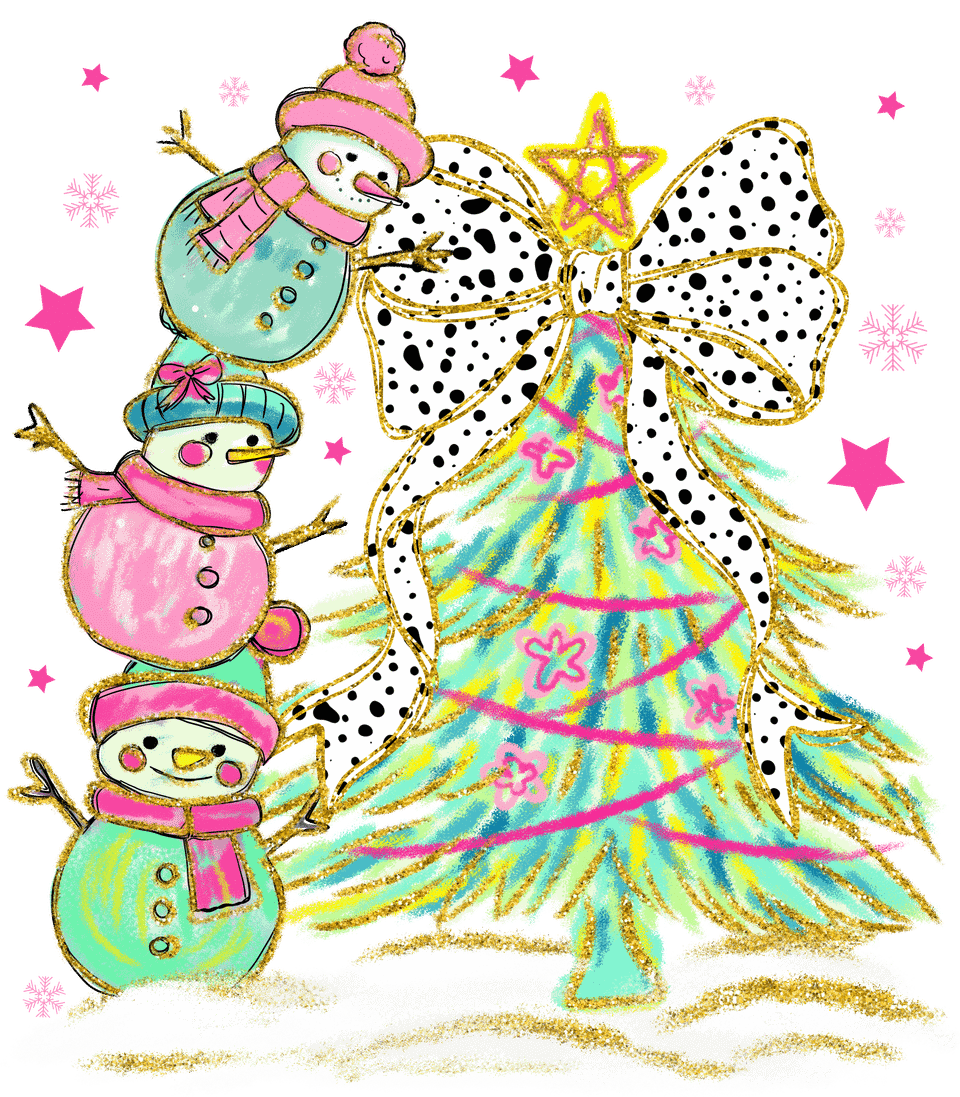 Seasons   christmas snowman and christmas tree g4121101c8