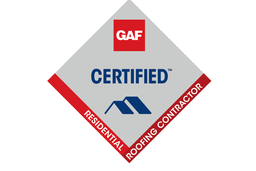 GAF Certified Residential Roofing Contractor badge