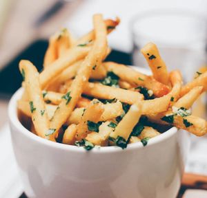 herb cheese fries
