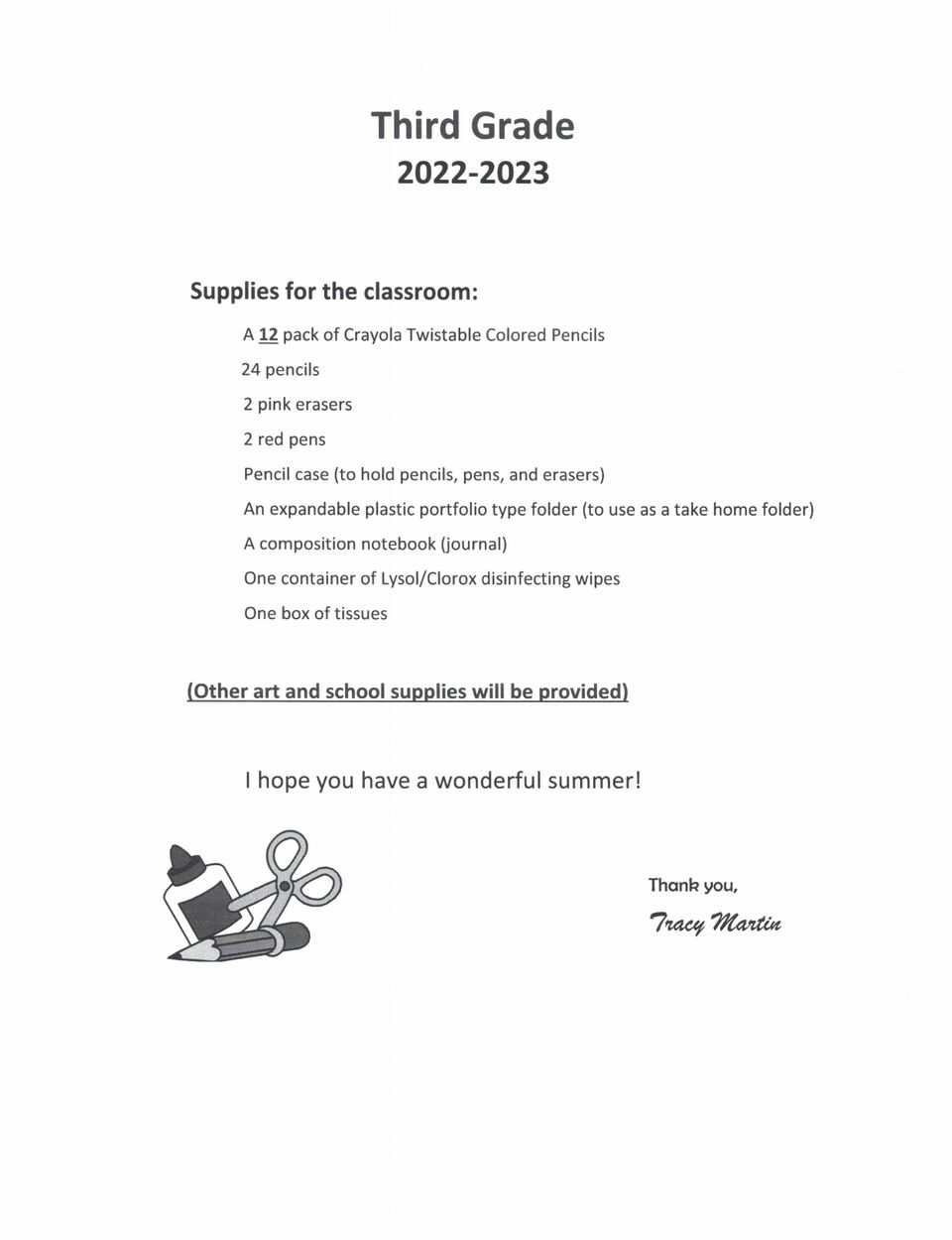 Classroom supply lists 2022 0006