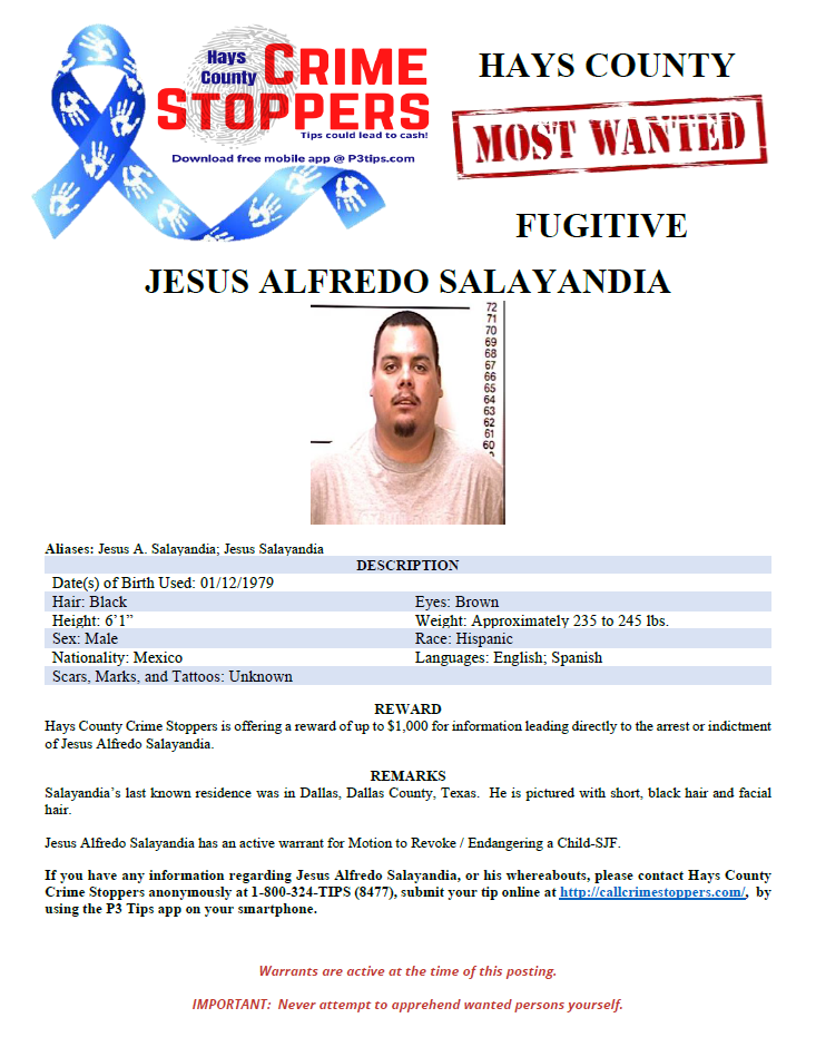 Salayandia most wanted poster