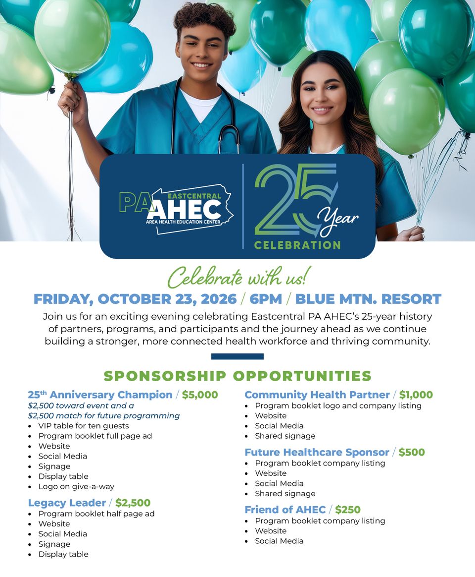 Ec ahec 25th anniversary sponsor levels