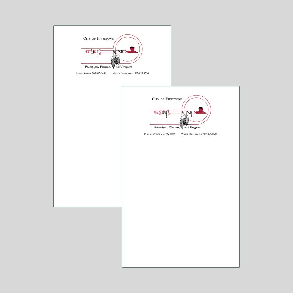 City of pipestone letterhead