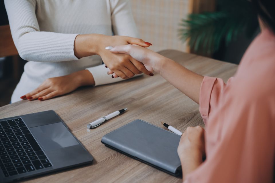 Contract and business employment resume job interview Recruitment. HR review the profile resume of the job applicant. Business employment and human resource management concept.