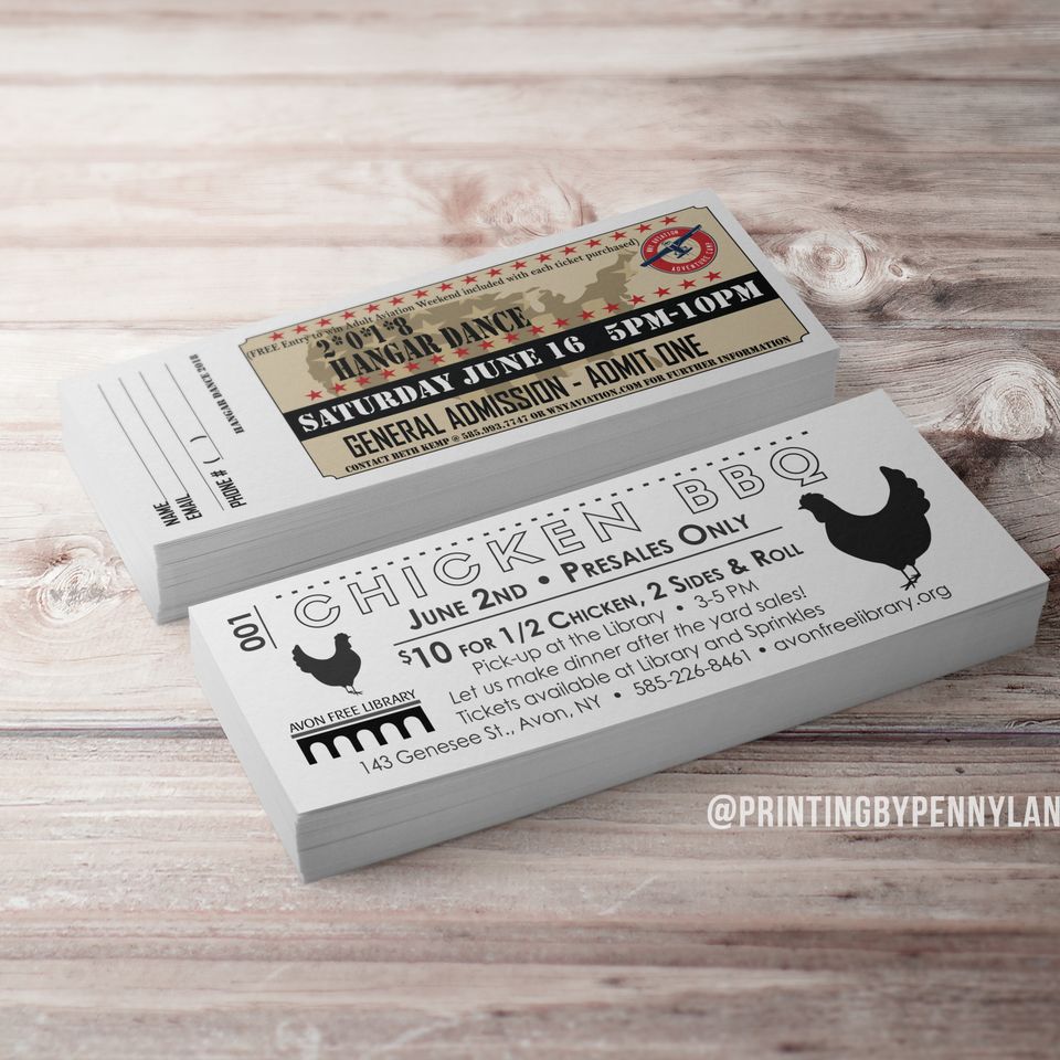 Chicken bbq tickets   hangar dance tickets
