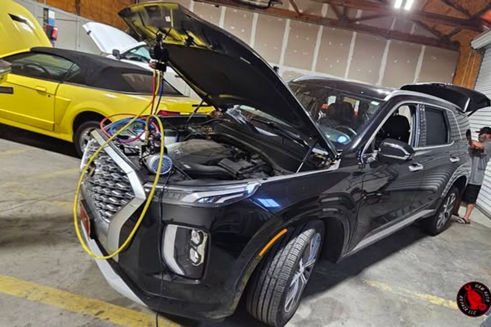 2021 hyundai paliside came into ham auto repair for diagnostice and ac inspection