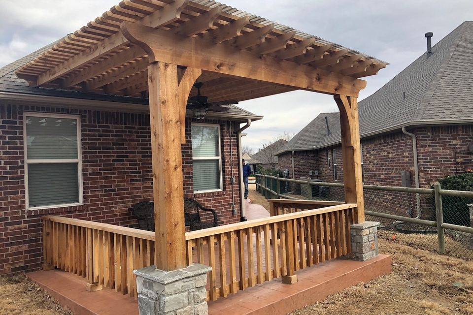 Select outdoor solutions  tulsa oklahoma  outdoor living pergolas shade structures  covered cedar pergola contractor builder construction company  photo jan 28  12 29 44 pm