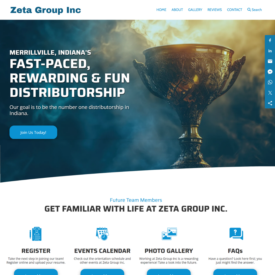 Zeta Group Inc website homepage