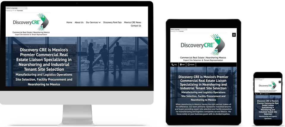 Discovery cre website homepage