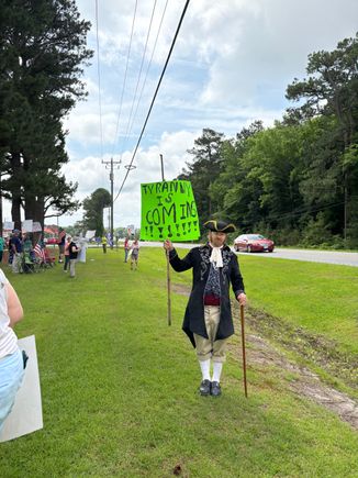 Patriot at the protest