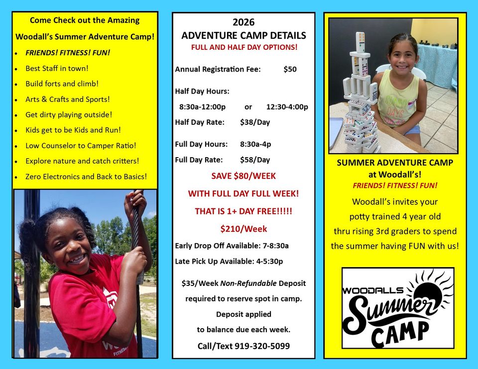 2026 summer adventure camp inside brochure