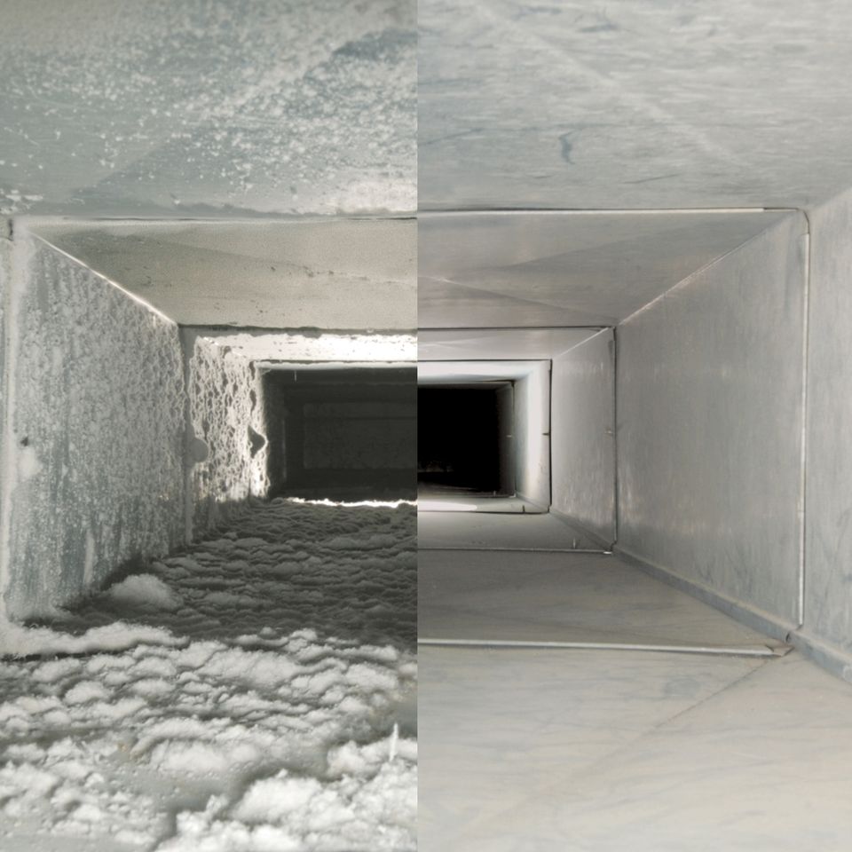 Air duct beforeandafter photo