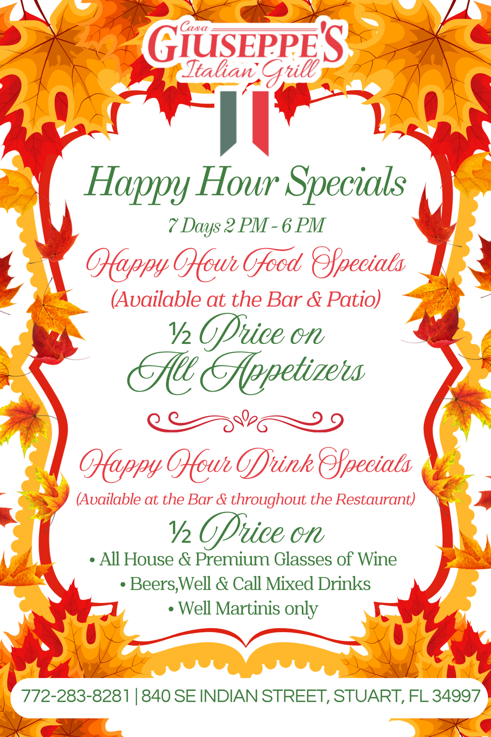 Cg new happy hour food & drink specials website