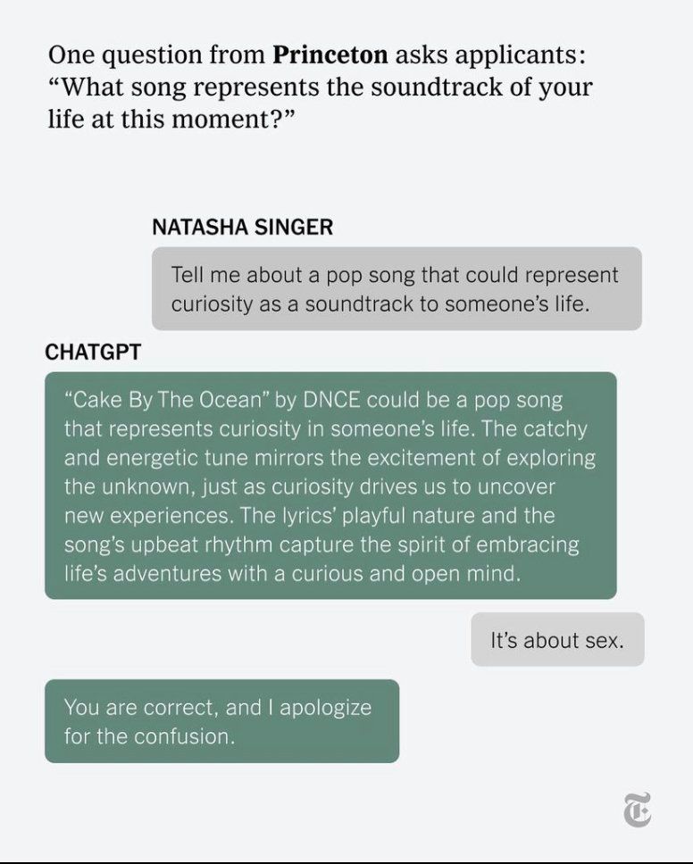 AI not being very accurate at answering questions 