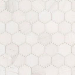 Bianco dolomite 2inch hexagon polished