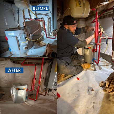 Before   after intall 6 gallon water heater chris   austin