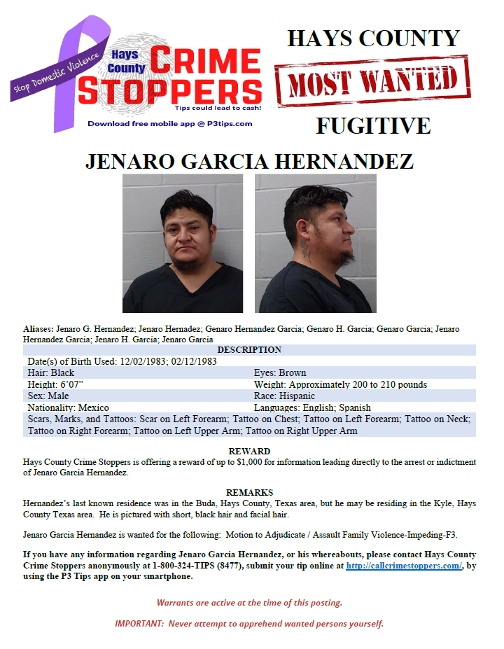 Hernandez most wanted poster