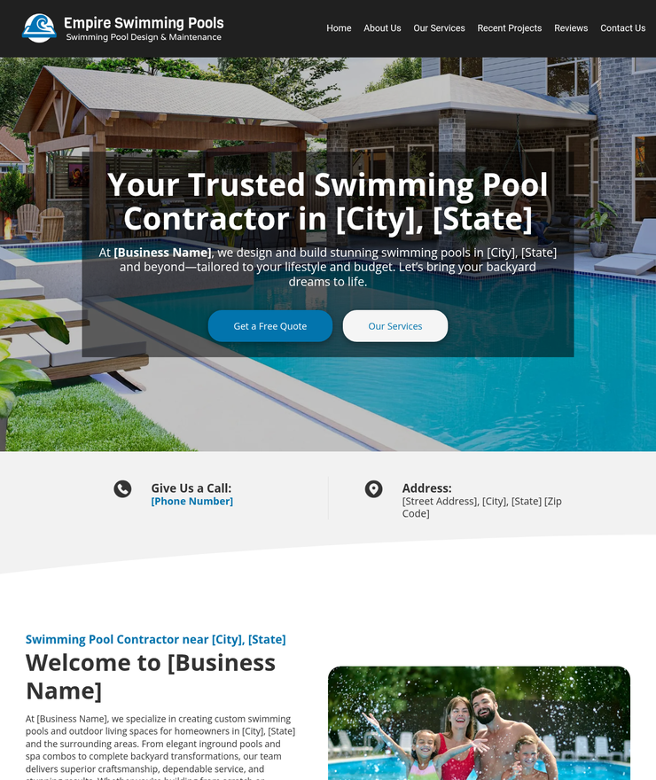 Swimming pool contractor