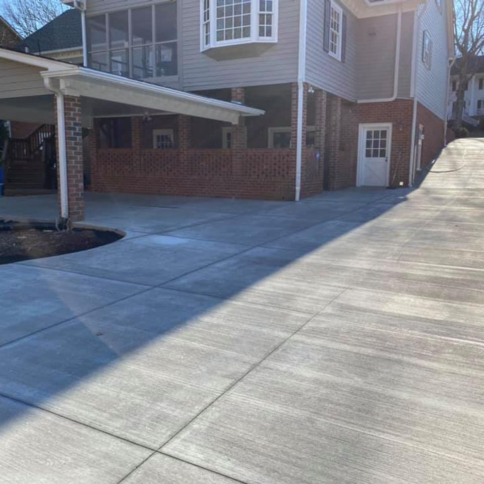 Poured concrete slab