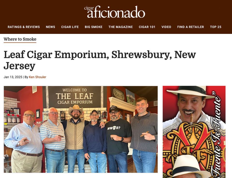 Cigar aficianado feature